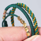 Fortune Jewel 3 PCS Tibetan Copper Beads Healing Protection Luck Bracelet Set