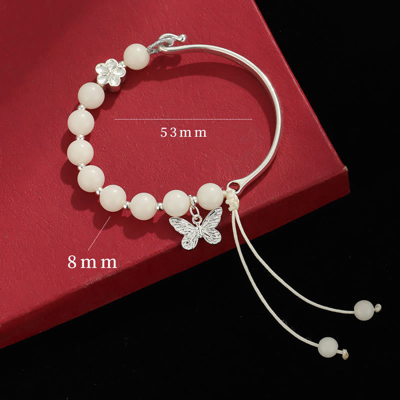 Fortune Jewel Bodhi Seed Butterfly Lotus Luck Wealth Bracelet Bangle