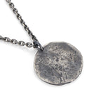 Fortune Jewel 990 Sterling Silver Yin Yang Hammer Texture Harmony Necklace Pendant Fortune Jewel