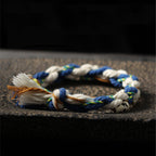 Fortune Jewel Tibetan Zakiram Goddess of Wealth Bead Engraved Handmade Luck Bracelet