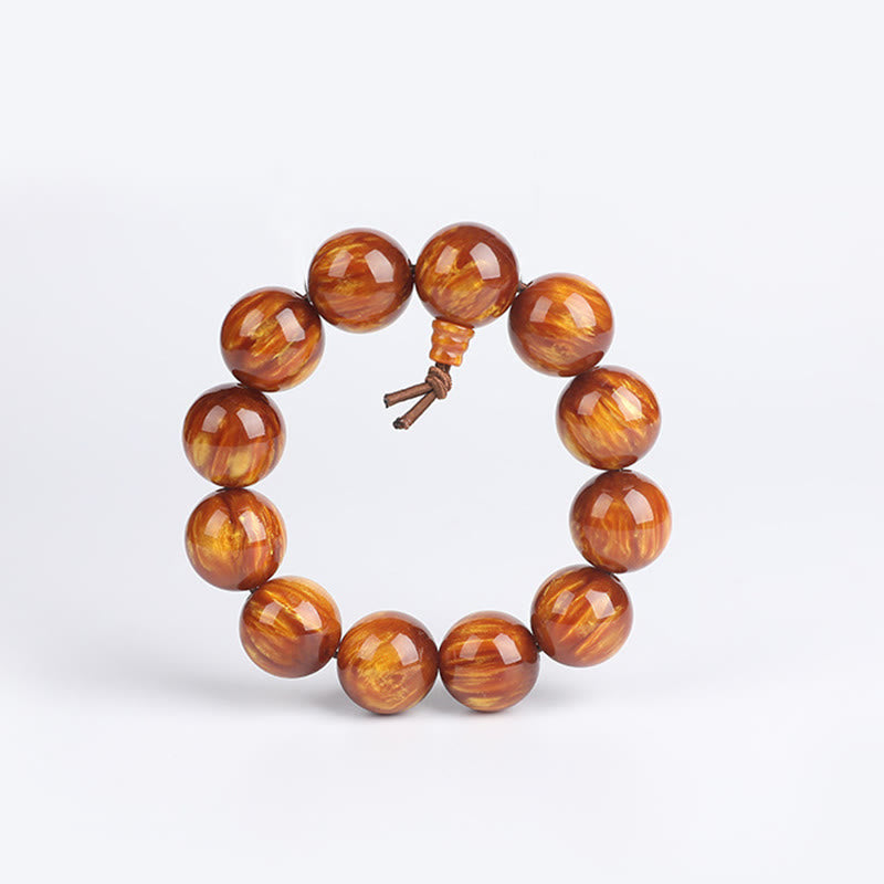 Fortune Jewel Golden Sea Willow Success Positive Bracelet Mala