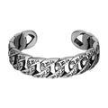 Fortune Jewel Tibetan Om Mani Padme Hum Mantra Titanium Steel Peace Cuf Bangle Bracelet