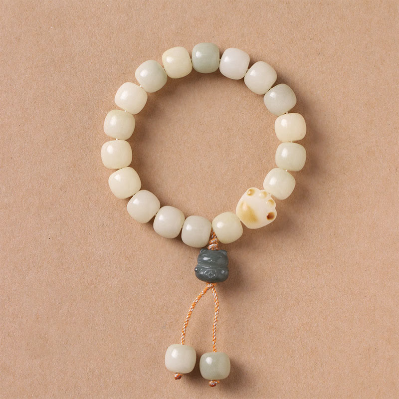 Fortune Jewel Lucky Cat Bodhi Seed Cat Paw Peace Bracelet