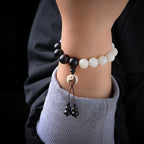 Fortune Jewel Ebony YinYang Protection Bracelet Decoration