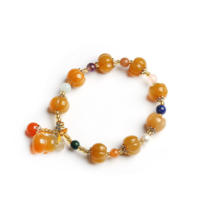 Fortune Jewel Golden Silk Jade Pixiu Wealth Bracelet