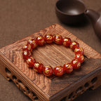 Fortune Jewel Tibet White Crystal Black Onyx Om Mani Padme Hum Meditation Bracelet