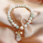 Fortune Jewel Jade Gourd Blessing Protection Charm Bracelet