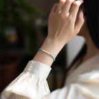 Fortune Jewel 925 Sterling Silver Natural Turquoise Pearl Beaded Bracelet