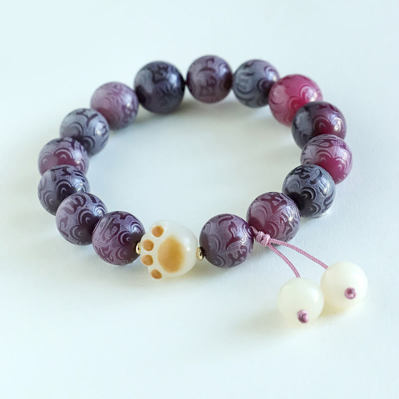 Fortune Jewel Bodhi Seed Om Mani Padme Hum Carved Harmony Bracelet