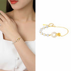 Fortune Jewel 925 Sterling Silver Hetian White Jade Peace Buckle Ginkgo Leaf Luck Bracelet