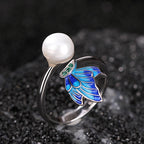 Fortune Jewel 925 Sterling Silver Pearl Butterfly Healing Necklace Pendant Earrings Ring