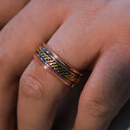 Fortune Jewel Magnetic Copper Balance Adjustable Cuff Bracelet Bangle Ring