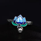 Fortune Jewel Lotus Flower Pattern Enlightenment Ring Fortune Jewel