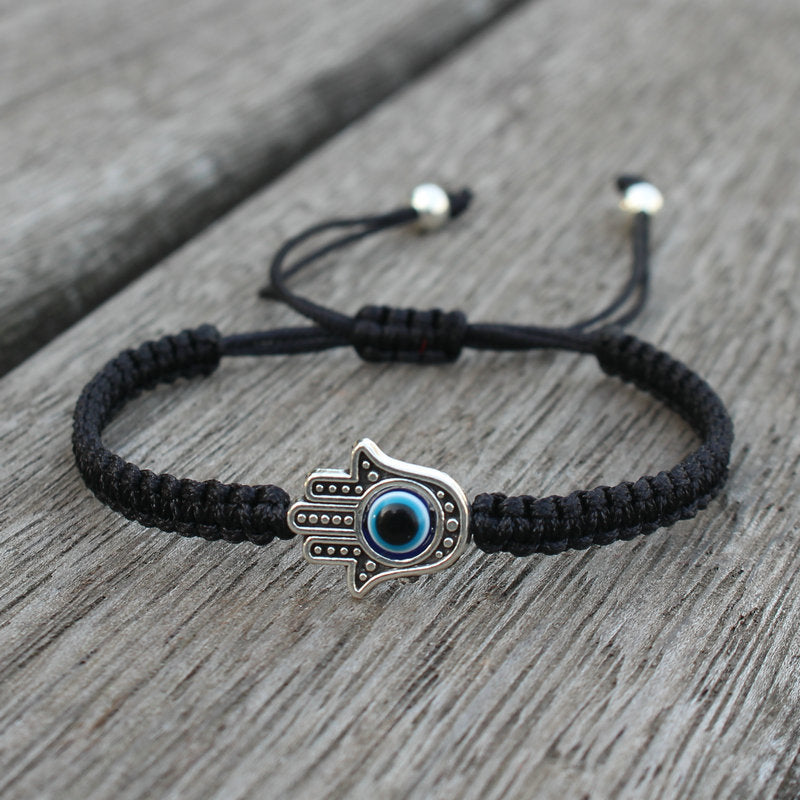 Fortune Jewel Handmade Hamsa Symbol Protection Luck String Bracelet