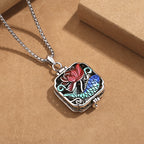 Fortune Jewel Koi Fish Lotus Copper Coins Luck Ghau Prayer Box Necklace Pendant Fortune Jewel
