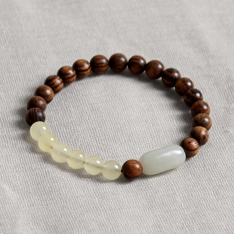 Fortune Jewel  Jade Sandalwood Luck Abundance Bracelet
