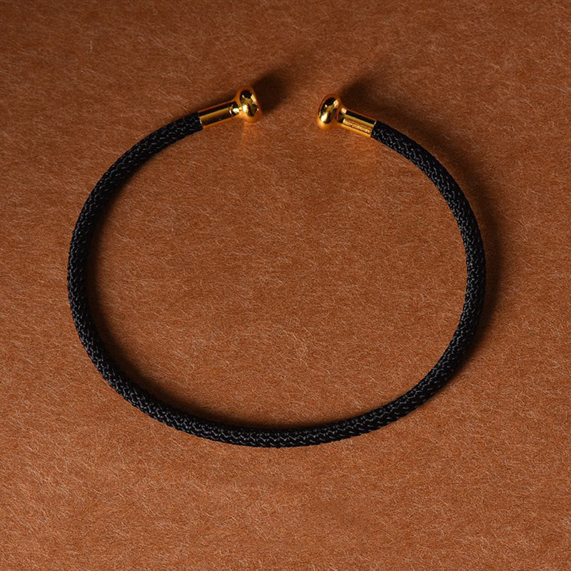 Fortune Jewel Simple Design Handmade Luck Braid String Cuff Bracelet