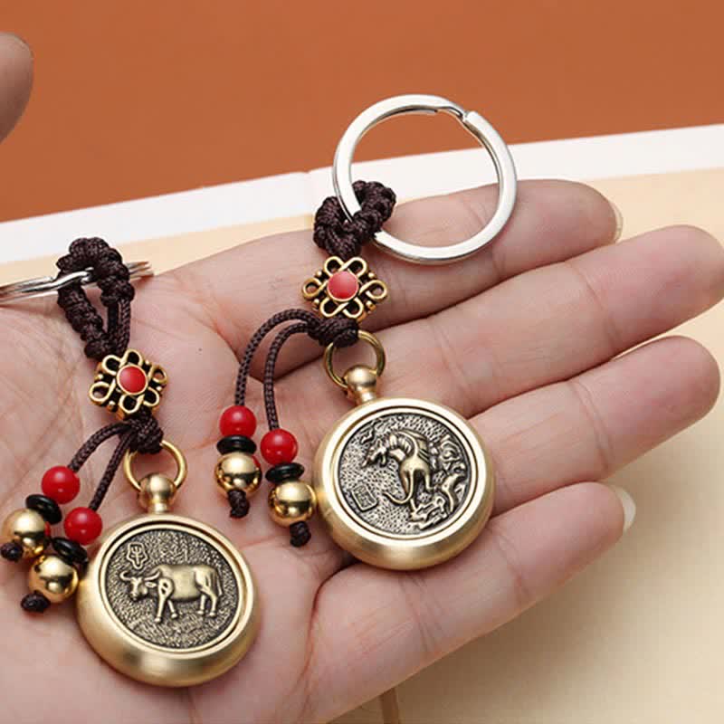 Fortune Jewel 12 Chinese Zodiac Blessing Wealth Fortune Keychain
