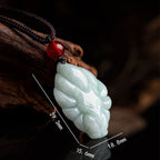 Fortune Jewel Natural Jade Nine Tailed Fox Luck Prosperity Necklace Pendant