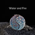Fortune Jewel 990 Sterling Silver Yin Yang Water and Fire Balance Necklace Pendant Fortune Jewel