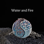 Fortune Jewel 990 Sterling Silver Yin Yang Water and Fire Balance Necklace Pendant Fortune Jewel