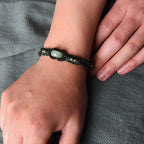 Fortune Jewel Tibetan Jade Lucky Black Rope Couple Bracelet