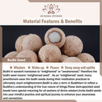 Fortune Jewel Natural Tibet 108 Mala Beads Purple Bodhi Seed Hetian Cyan Jade Copper Dorje Peace Bracelet