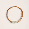 Fortune Jewel Natural Olive Pit Bamboo Pattern Hetian Jade Beads Luck Bracelet