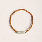 Fortune Jewel Natural Olive Pit Bamboo Pattern Hetian Jade Beads Luck Bracelet