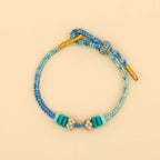 Fortune Jewel Handmade Eight Thread Peace Knot Peach Blossom Knot Luck Rope Braided Bracelet