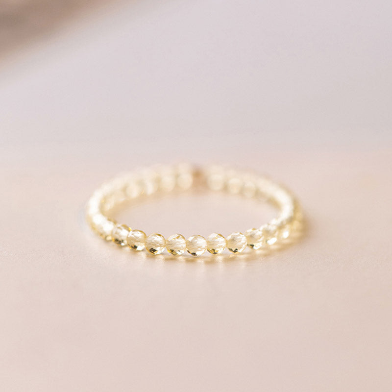 Fortune Jewel Natural Citrine Happiness Prosperity Ring
