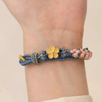 Fortune Jewel Peach Blossom Design Wealth String Bracelet