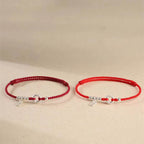Fortune Jewel 925 Sterling Silver Auspicious Clouds Peace Buckle Safe And Sound Bracelet Anklet