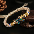 Fortune Jewel Feng Shui PiXiu Color Change Copper Coin Beads Wealth String Bracelet