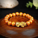 Fortune Jewel Lucky Golden Tiger Eye Abundant Pixiu Bracelet