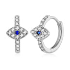 Fortune Jewel 925 Sterling Silver Evil Eye Symbol Blessing Stud Earrings