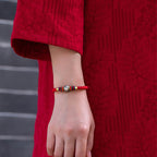 Fortune Jewel 925 Sterling Silver Tibet Handmade Om Mani Padme Hum Luck Protection King Kong Knot Braided Bracelet - Fortune Jewel