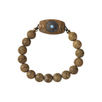 Fortune Jewel Green Sandalwood Ebony Wood Sandalwood Om Mani Padme Hum Soothing Bracelet