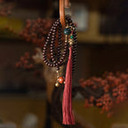 Fortune Jewel 108 Mala Beads Natural Tibet Purple Bodhi Seed Auspiciousness Bracelet