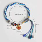 Fortune Jewel 925 Sterling Silver Handmade Gourd Blessing String Reincarnation Knot Bracelet