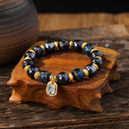 Fortune Jewel Tibetan Zakiram Goddess of Wealth Liuli Glass Incense Ash Porcelain Bead Luck Bracelet