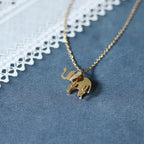 Fortune Jewel Elephant Titanium Steel Luck Necklace Chain Pendant