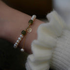 Fortune Jewel Natural Pearl Hetian Jade Happiness Wisdom Bead Bracelet