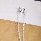 Fortune Jewel 925 Sterling Silver Cherry Blossom Blessing Chain Bracelet