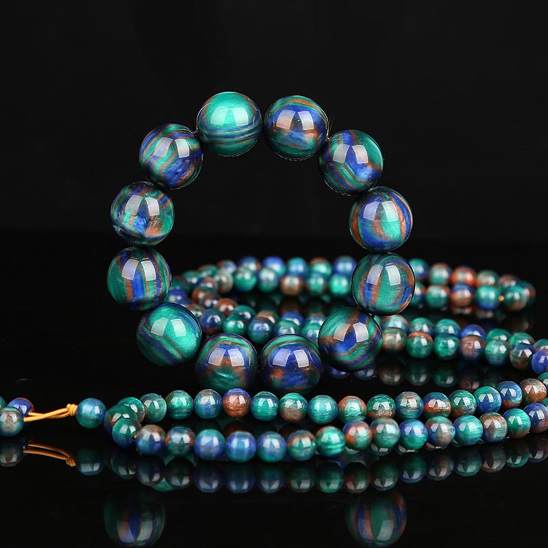 Fortune Jewel Colorful Sea Willow Mala Positive Bracelet Ring