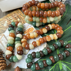 Garlic Clove Bodhi Multicolored Bead Bracelet 14mm for Stress Relief and Meditation