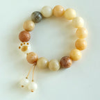 Fortune Jewel Bodhi Seed Om Mani Padme Hum Carved Harmony Bracelet