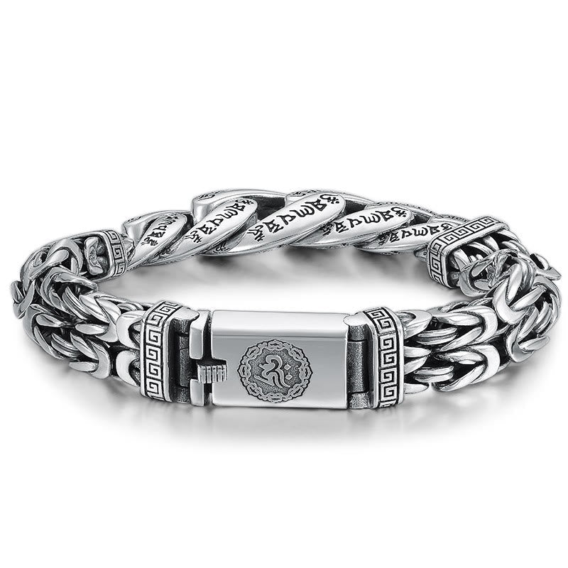 Fortune Jewel Om Mani Padme Hum Engraved Peace Purity Bracelet