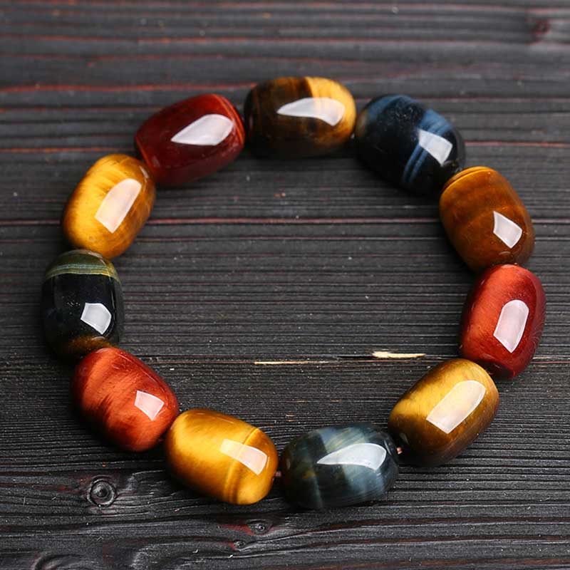 Fortune Jewel Natural Tiger Eye Healing Protection Bracelet