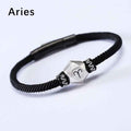 Fortune Jewel 999 Sterling Silver 12 Constellations of the Zodiac Protection Handmade String Bracelet